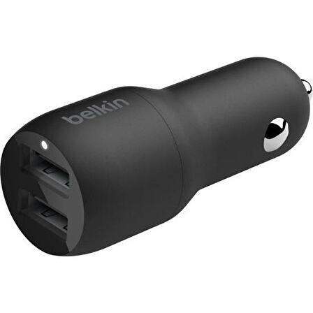 Belkin 24W Hızlı Araç Şarj Cihazı 2 Port USB Siyah